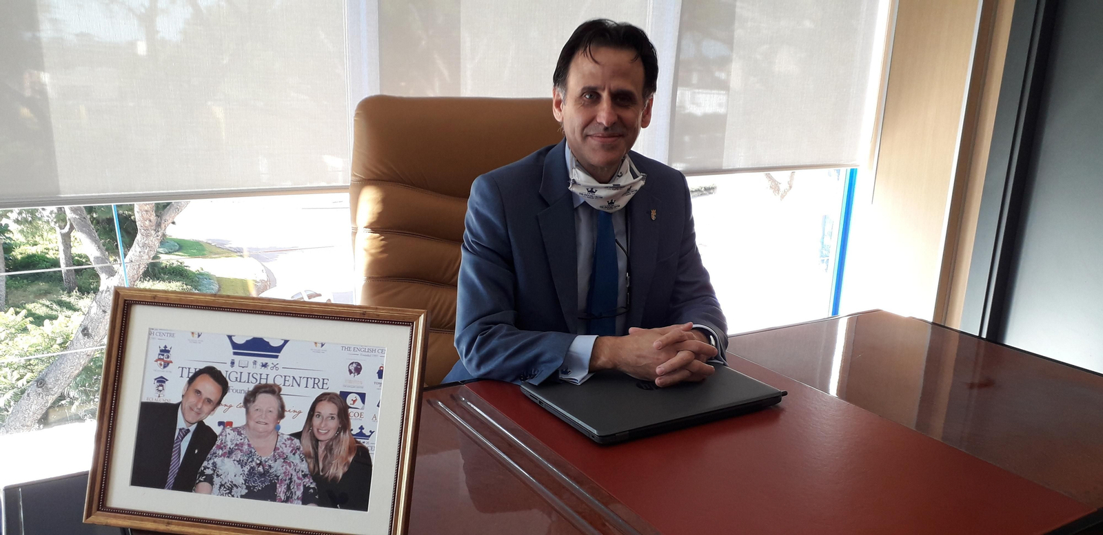 David Randell, ayer martes en su despacho del colegio El Centro Inglés, en El Puerto.