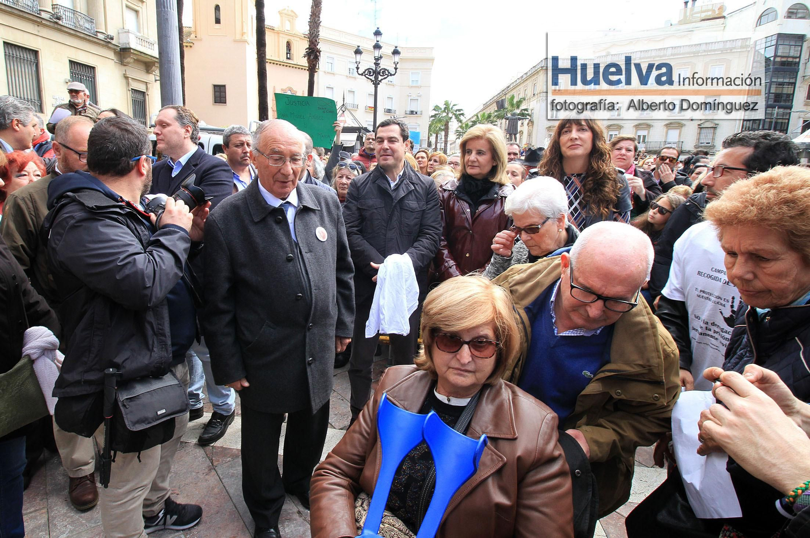 Imágenes de la manifestación contra la derogación de la prisión permanente revisable celebrada en Huelva
