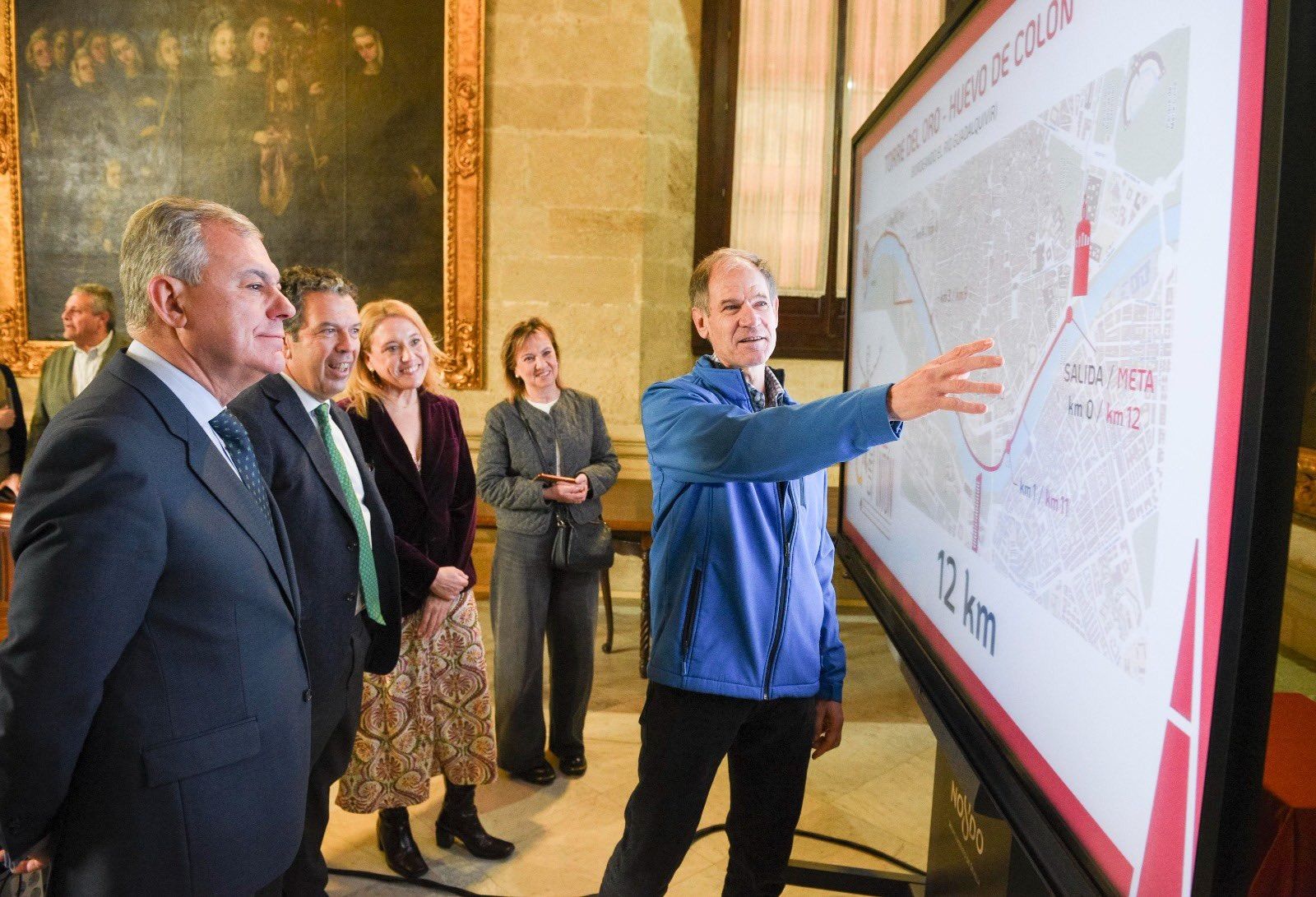 Abel Antón, durante la presentación del circuito que llevará su nombre en el Ayuntamiento
