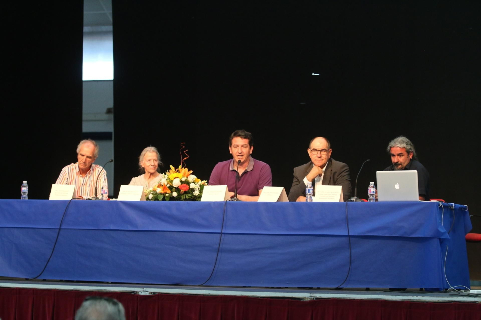 Javier Almagro y Beatrice Beckett, de la Fundación Valparaíso, Emmanuel Agüero, edil de Turismo, Juan Grima, historiador y José María Martín, profesor.