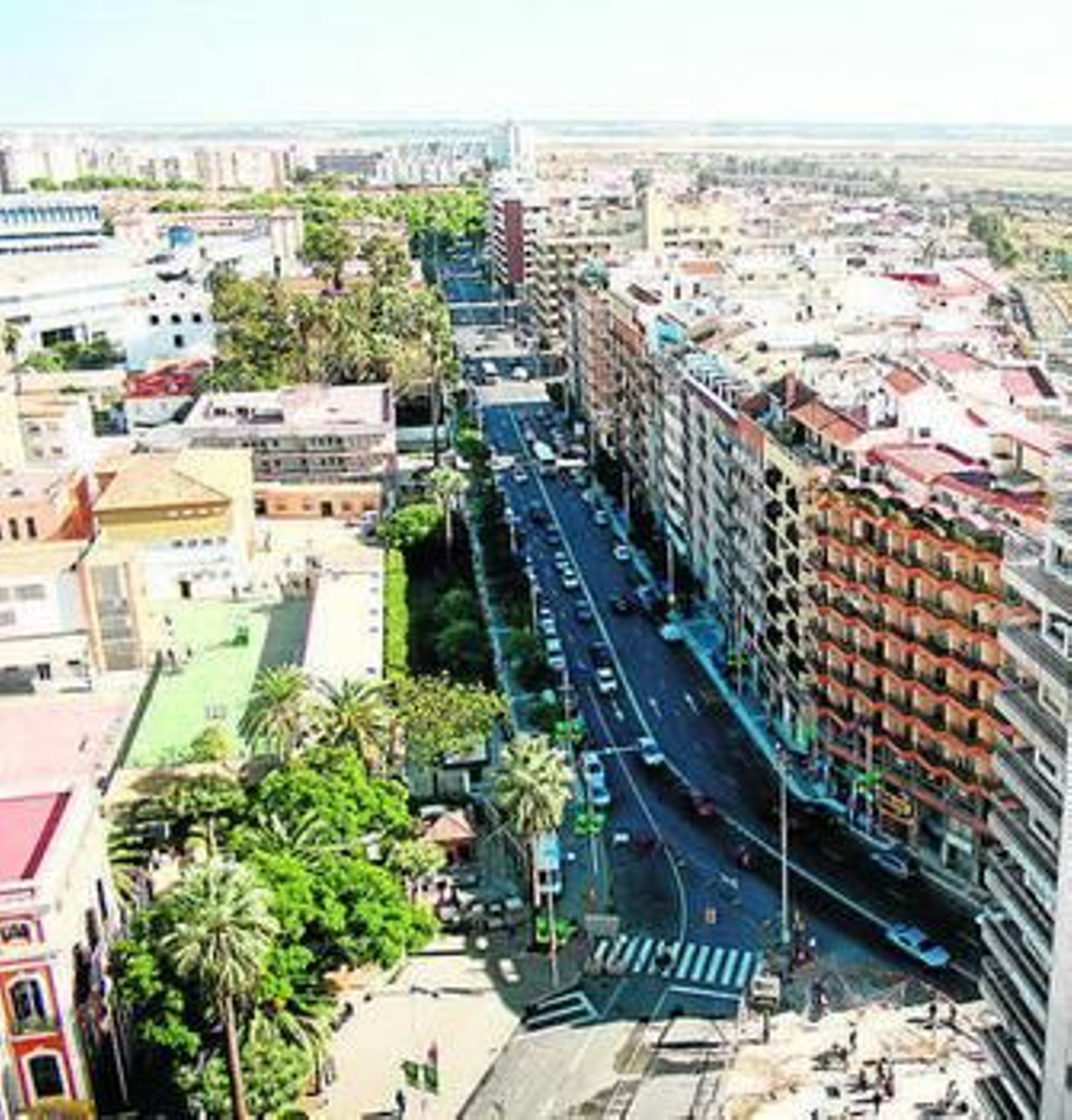 Vista aérea de la Alameda Sundheim de la capital.