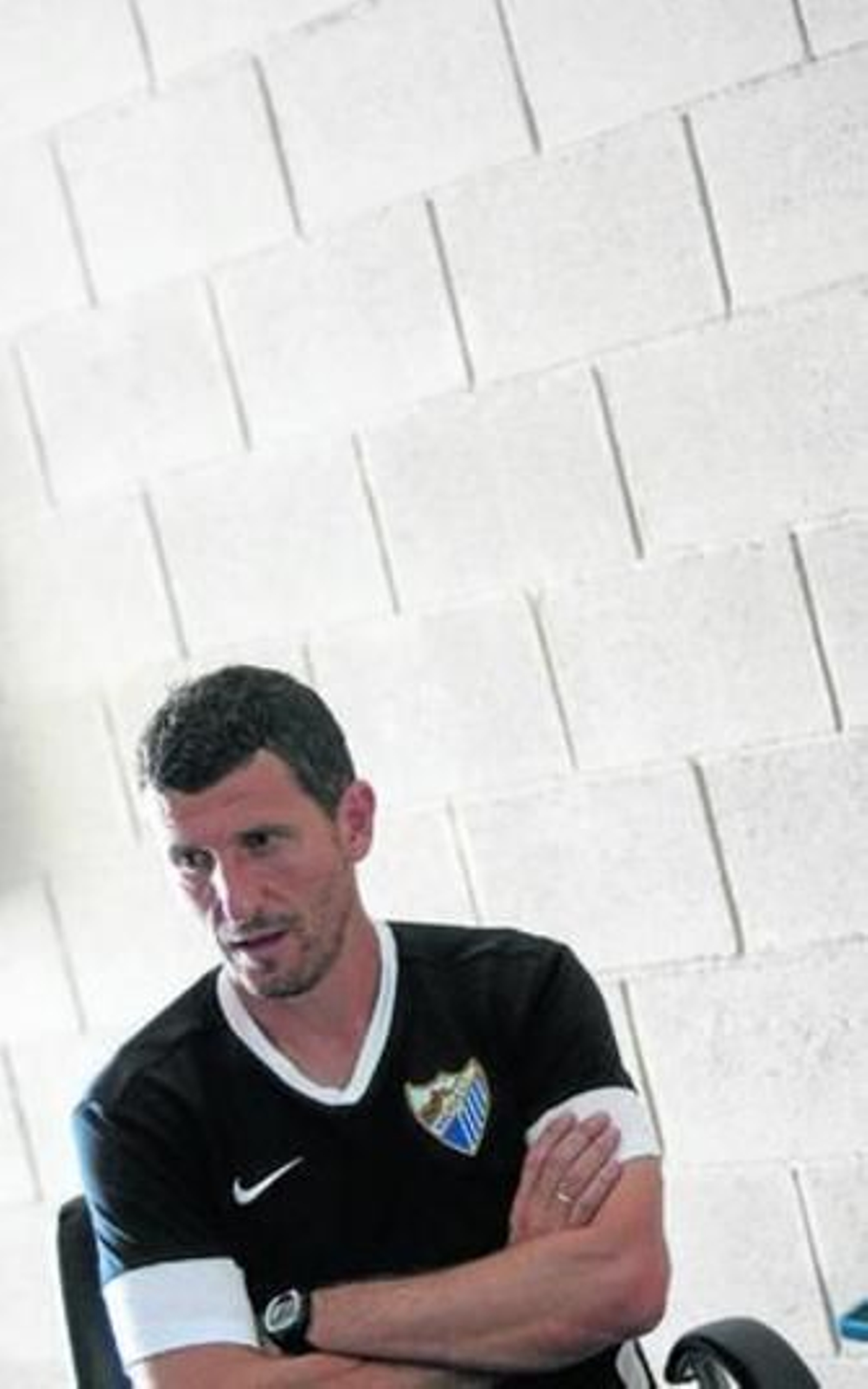 Javi Gracia, ayer, en una de las salas del Ciudad de Málaga