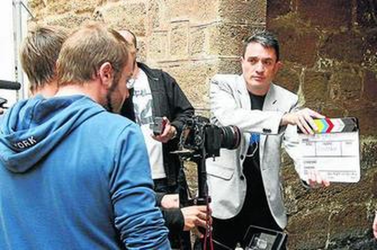 Imagen de un rodaje en la capital gaditana.