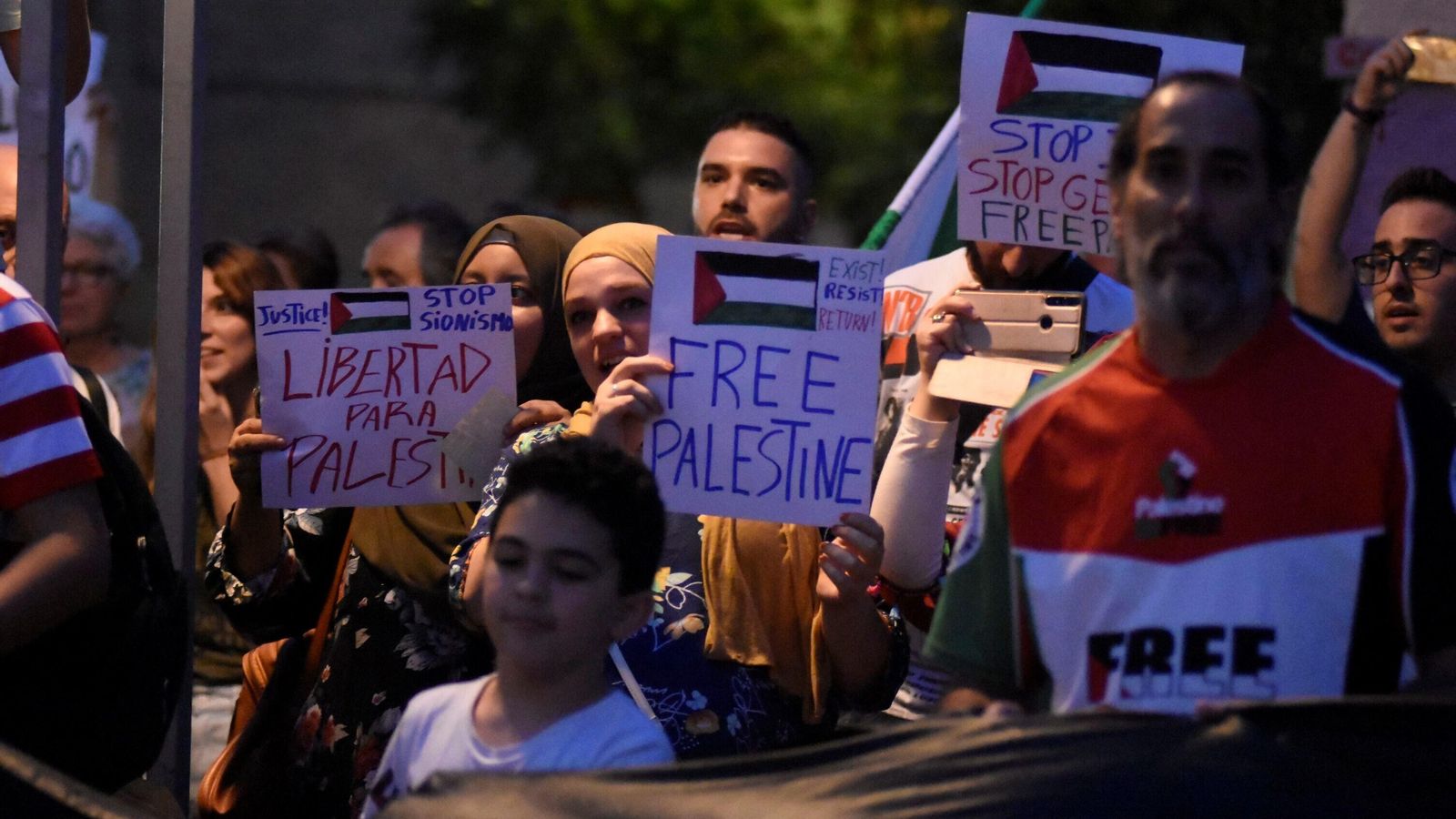 Concentración en apoyo a Palestina en Córdoba.