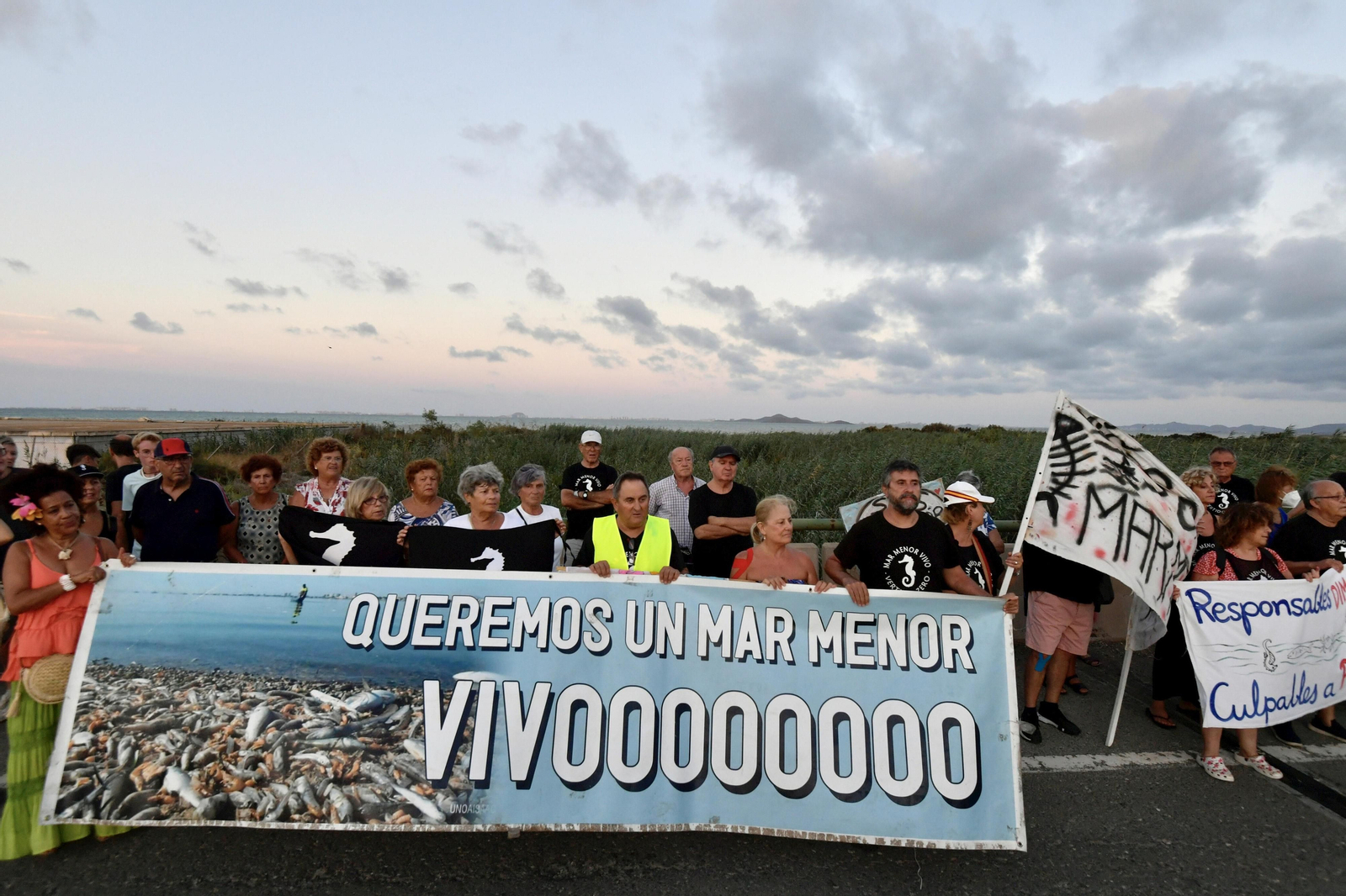 Manifestación para denunciar la contaminación del Mar Menor. Manifestación para denunciar la contaminación del Mar Menor.