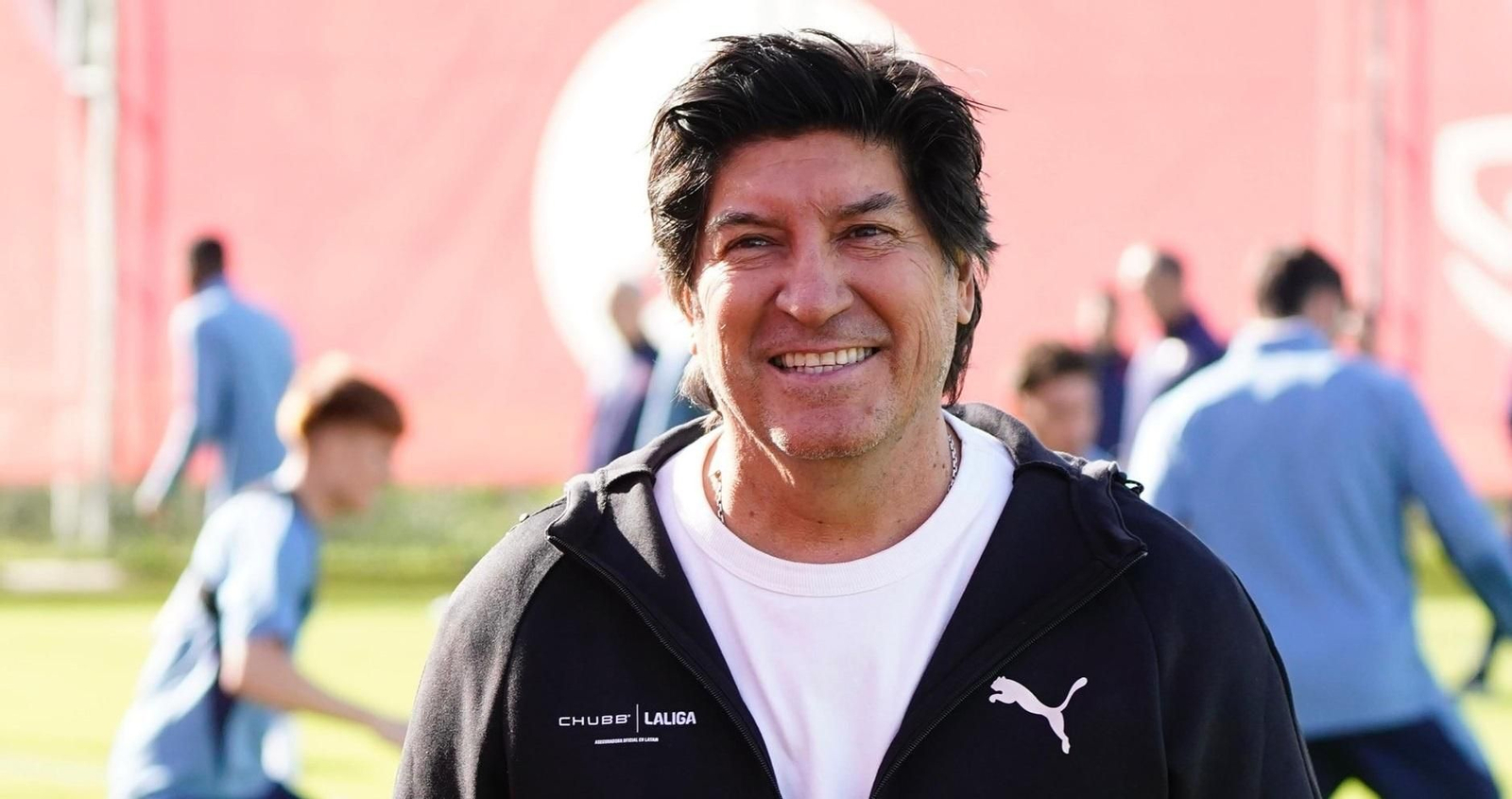 Zamorano, en su visita al Sevilla el pasado 2024.
