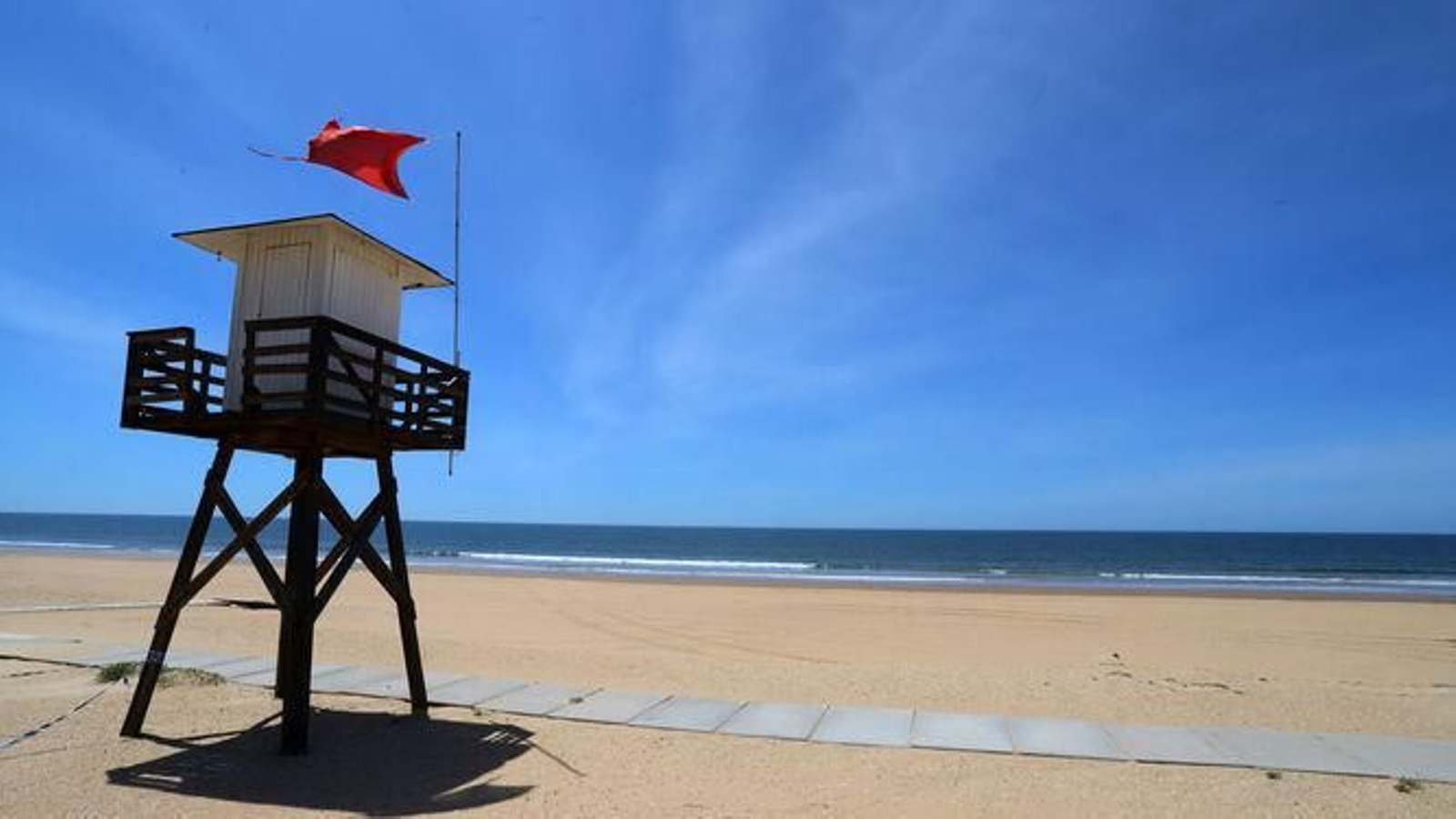 Vista general de la playa de Punta Umbría.