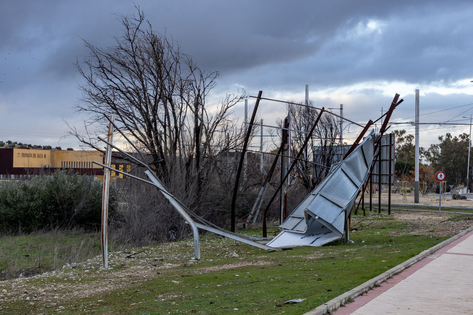 Las fuertes rachas de viento de la borrasca Leonardo dejan estas imágenes en Jaén