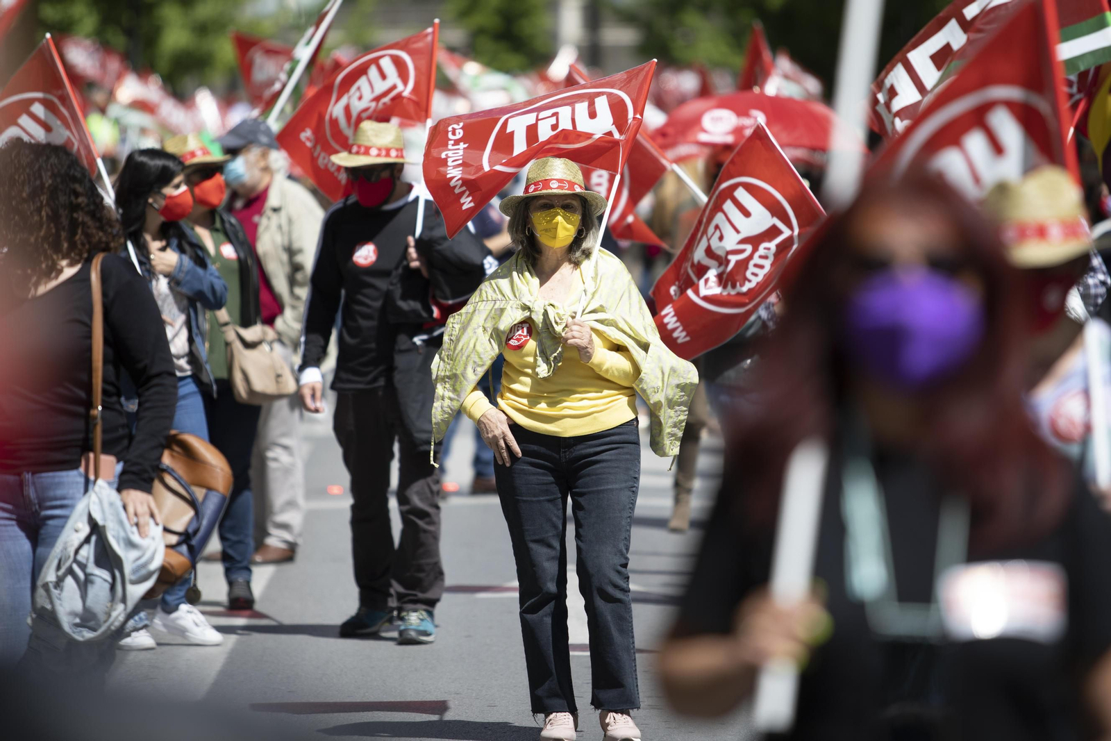 Fotos: Manifestación del 1º de Mayo en Granada