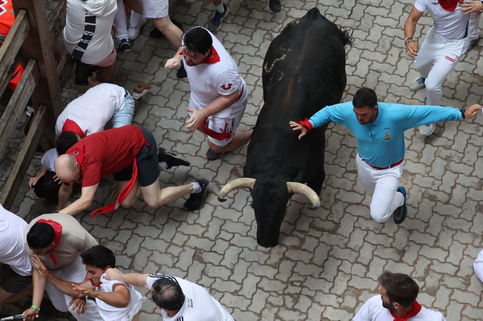El encierro de los toros de Núñez del Cuvillo en imágenes