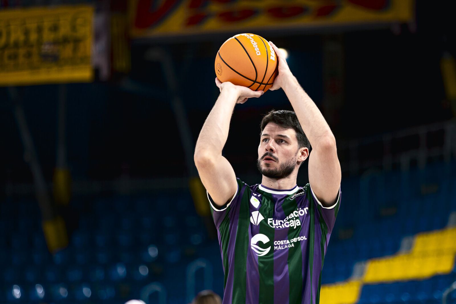 Barça-Unicaja: Calentamiento en el Palau Blaugrana