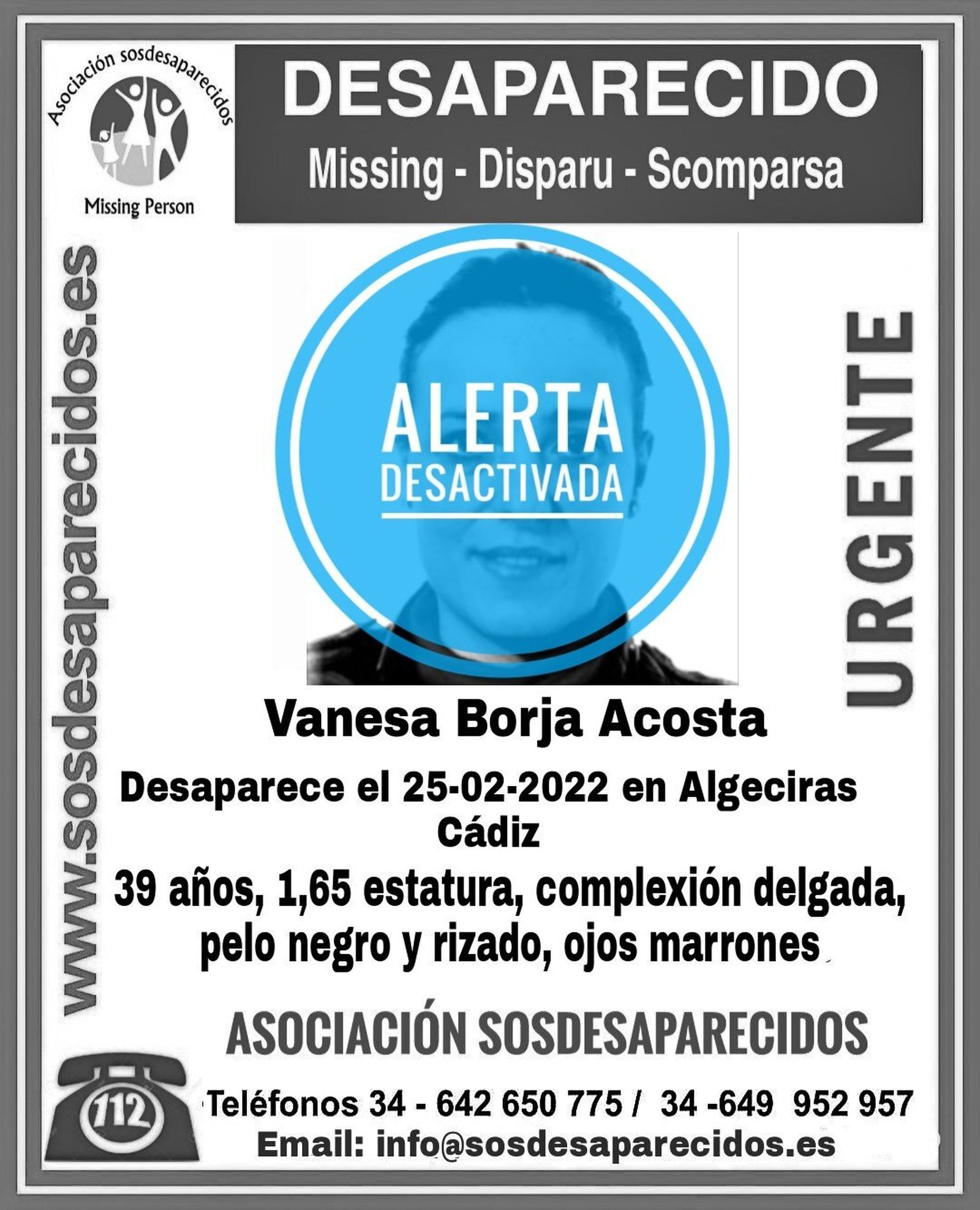 El cartel de Sosdesaparecidos.