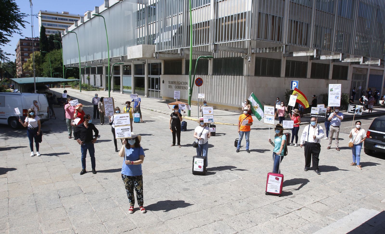 Un momento de la protesta.