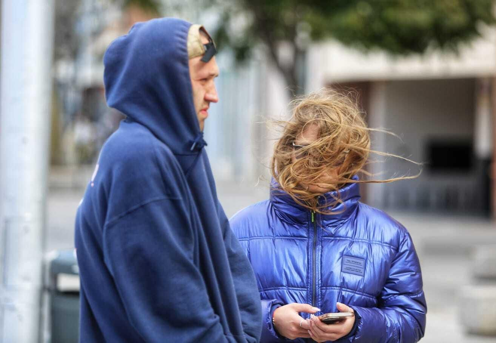 El viento este viernes en Málaga capital.