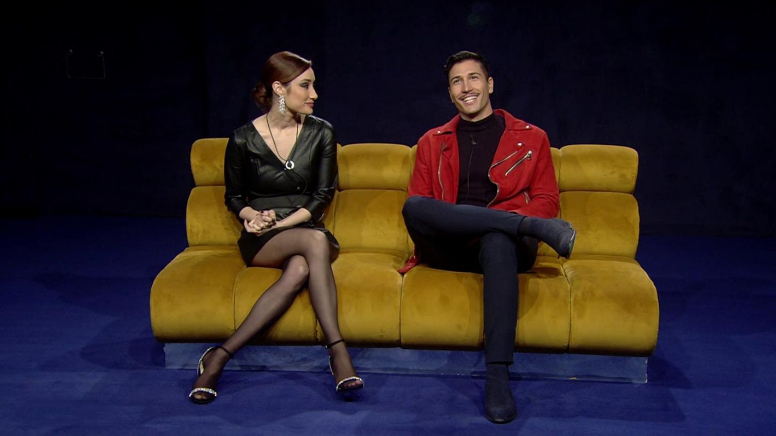 Adara  y  Gianmarco en el arranque de 'El tiempo del descuento'