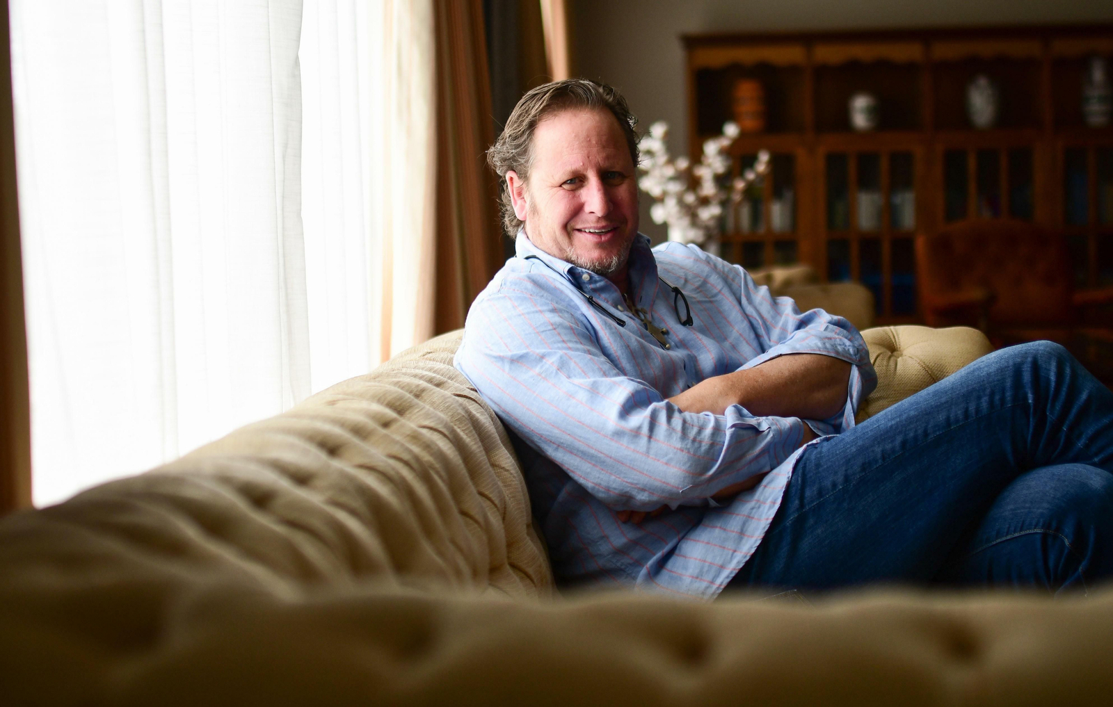 Gerardo Olivares, antes de la entrevista.