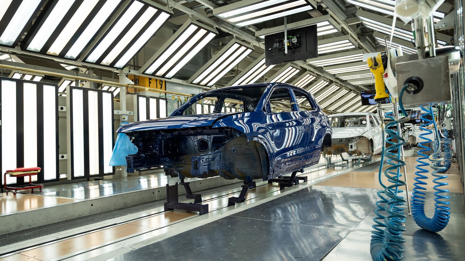 Un momento durante la producción del T-Cross.