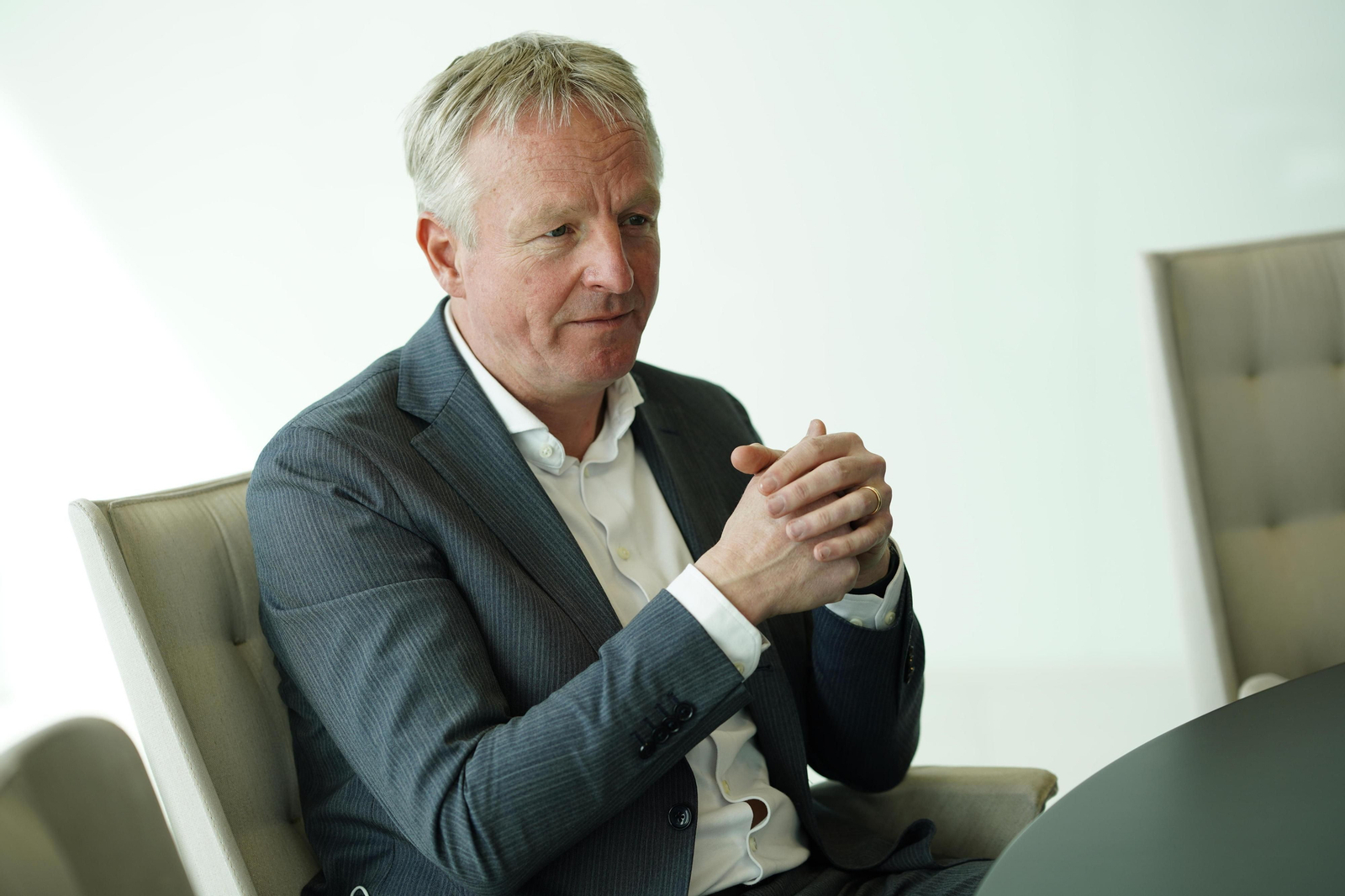 El consejero delegado de Cepsa, Marteen Wetselaar, en una entrevista recogida por Huelva Información.