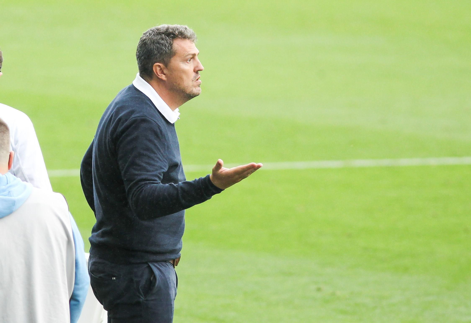 Óscar García, durante un partido del Celta.