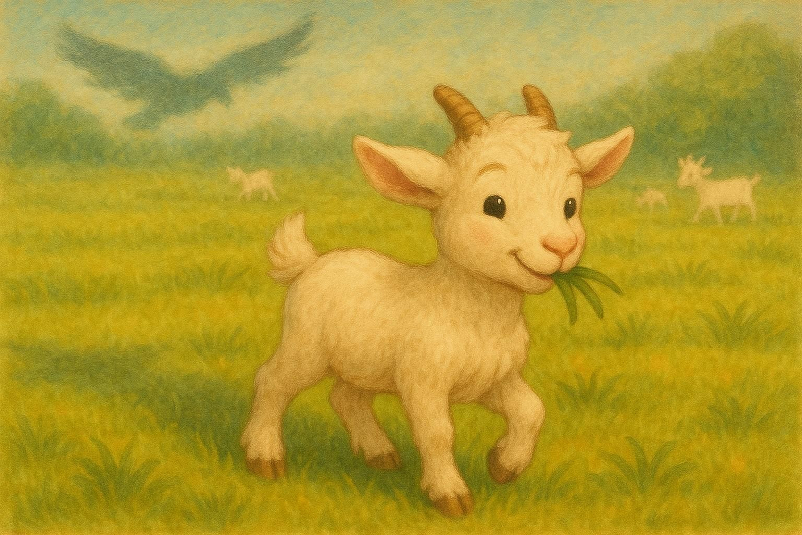 Ilustración de 'El cabrito feliz'