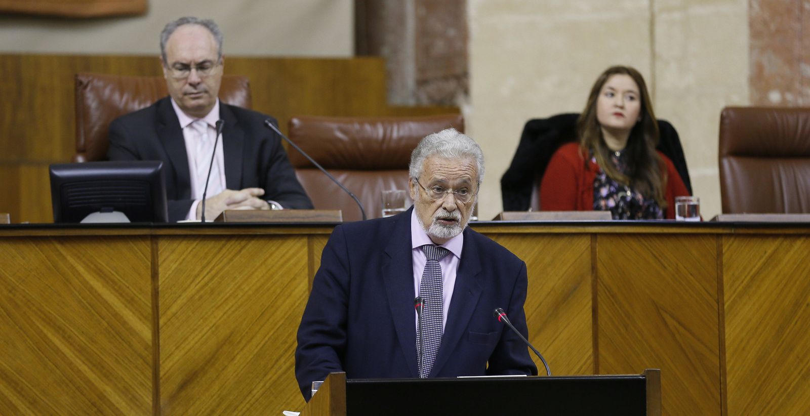 El Defensor del Menor, Jesús Maeztu, durante su intervención de ayer en el Parlamento.