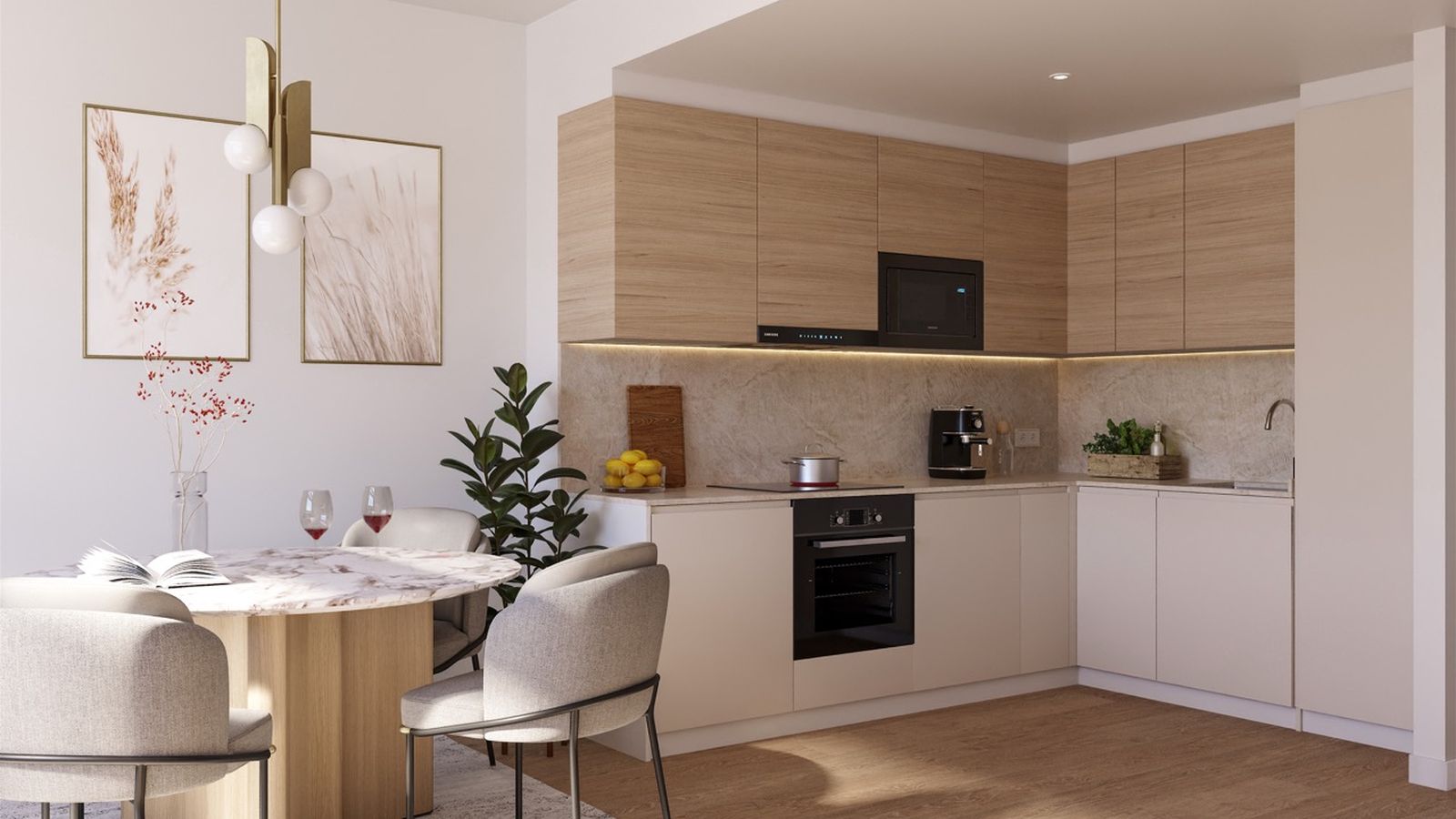 Cocina de una vivienda en 'Residencial Parque de los Príncipes'