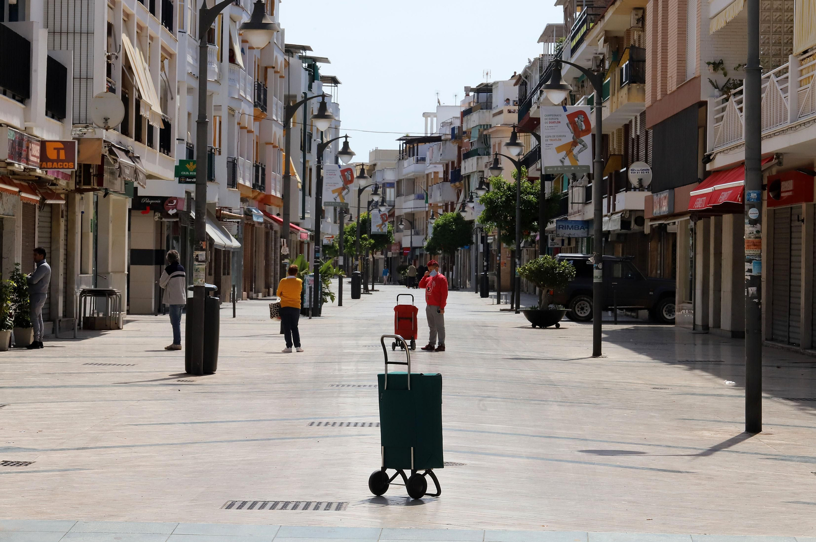 Imágenes del confinamiento en Punta Umbría
