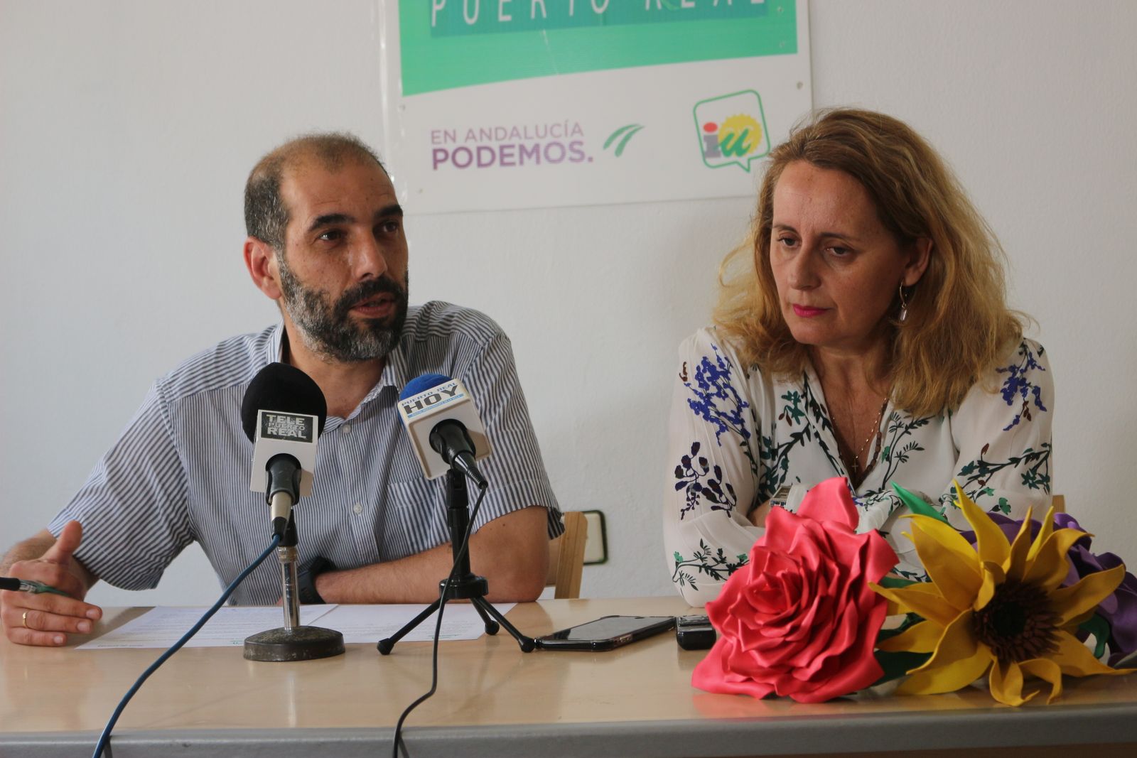 Antonio Romero y Aurora Salvador, durante la rueda de prensa de este martes
