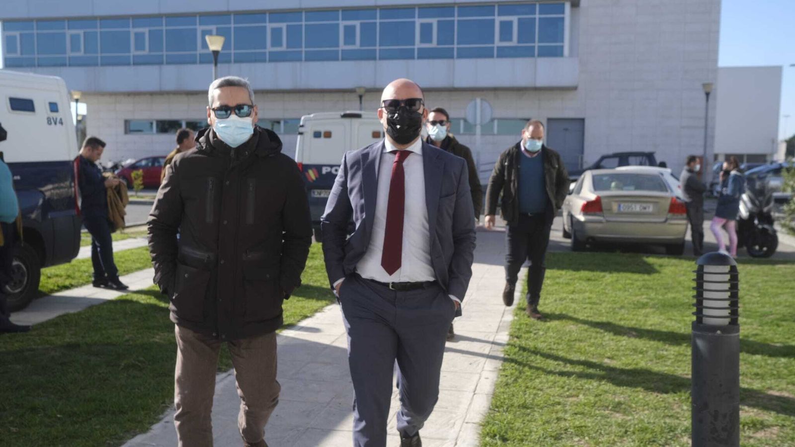 El alcalde Germán Beardo, a su llegada a los juzgados de El Puerto de Santa María.