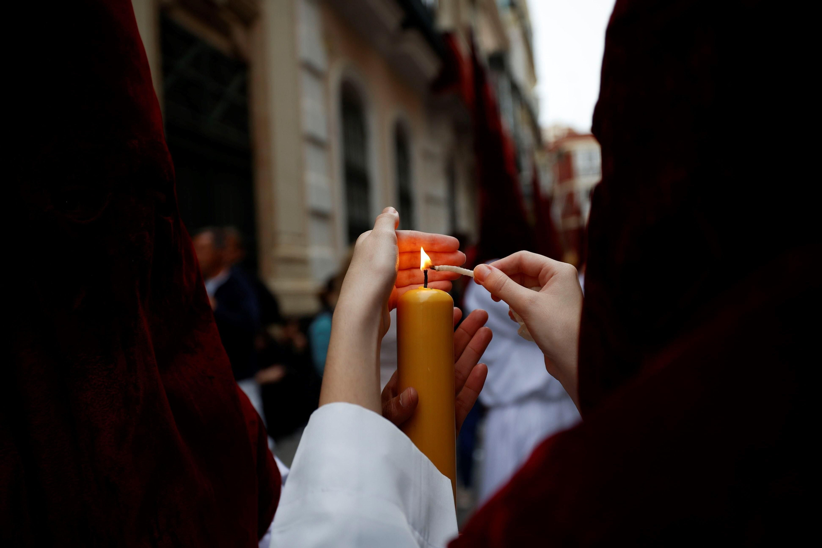 Las imágenes de la cofradía de Ecce Homo  en la Semana Santa  de Cádiz 2023