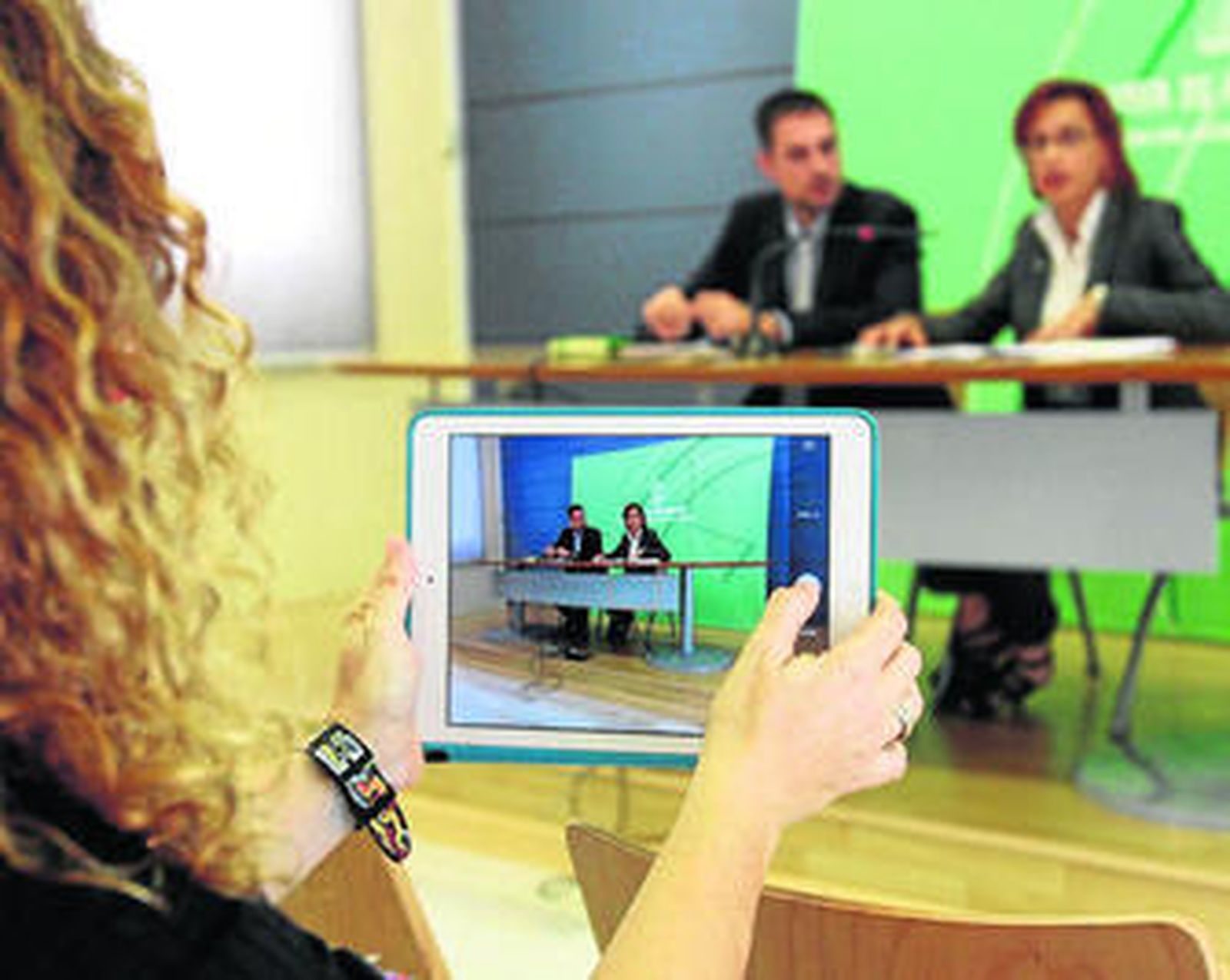 La delegada Ana Gámez, durante la comparecencia pública de ayer.