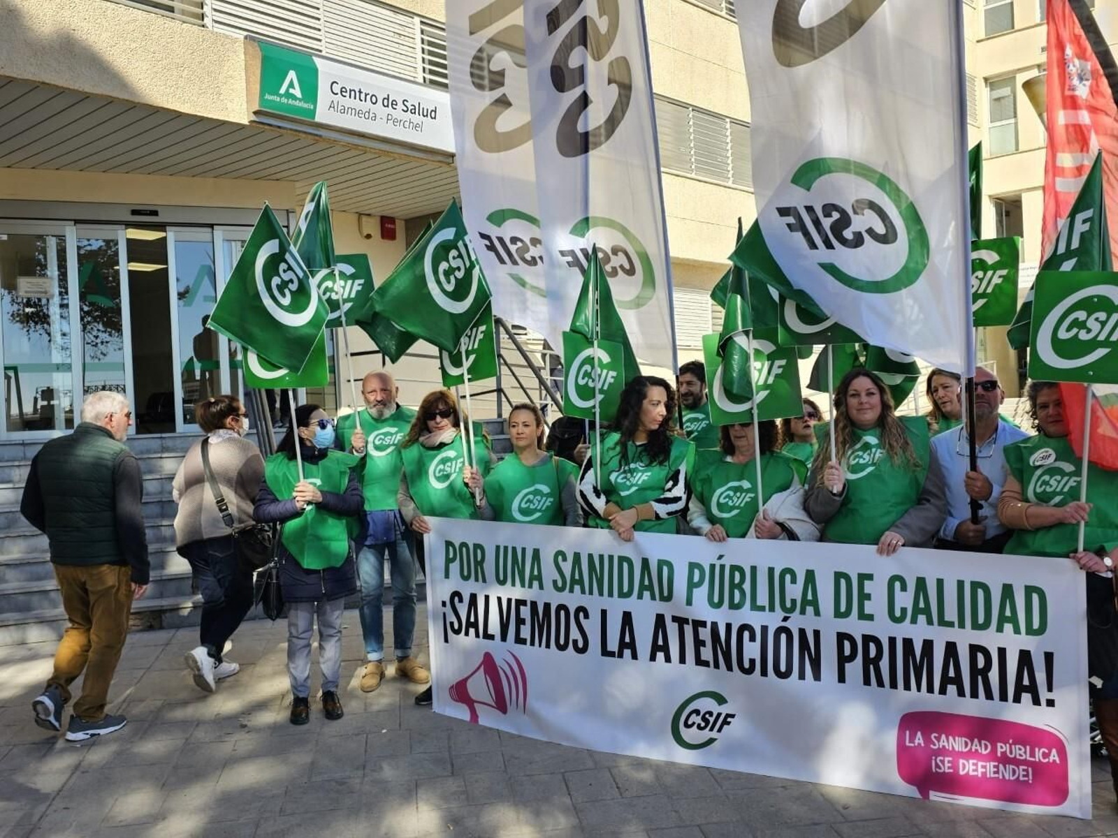 Una protesta de CSIF contra la orden.