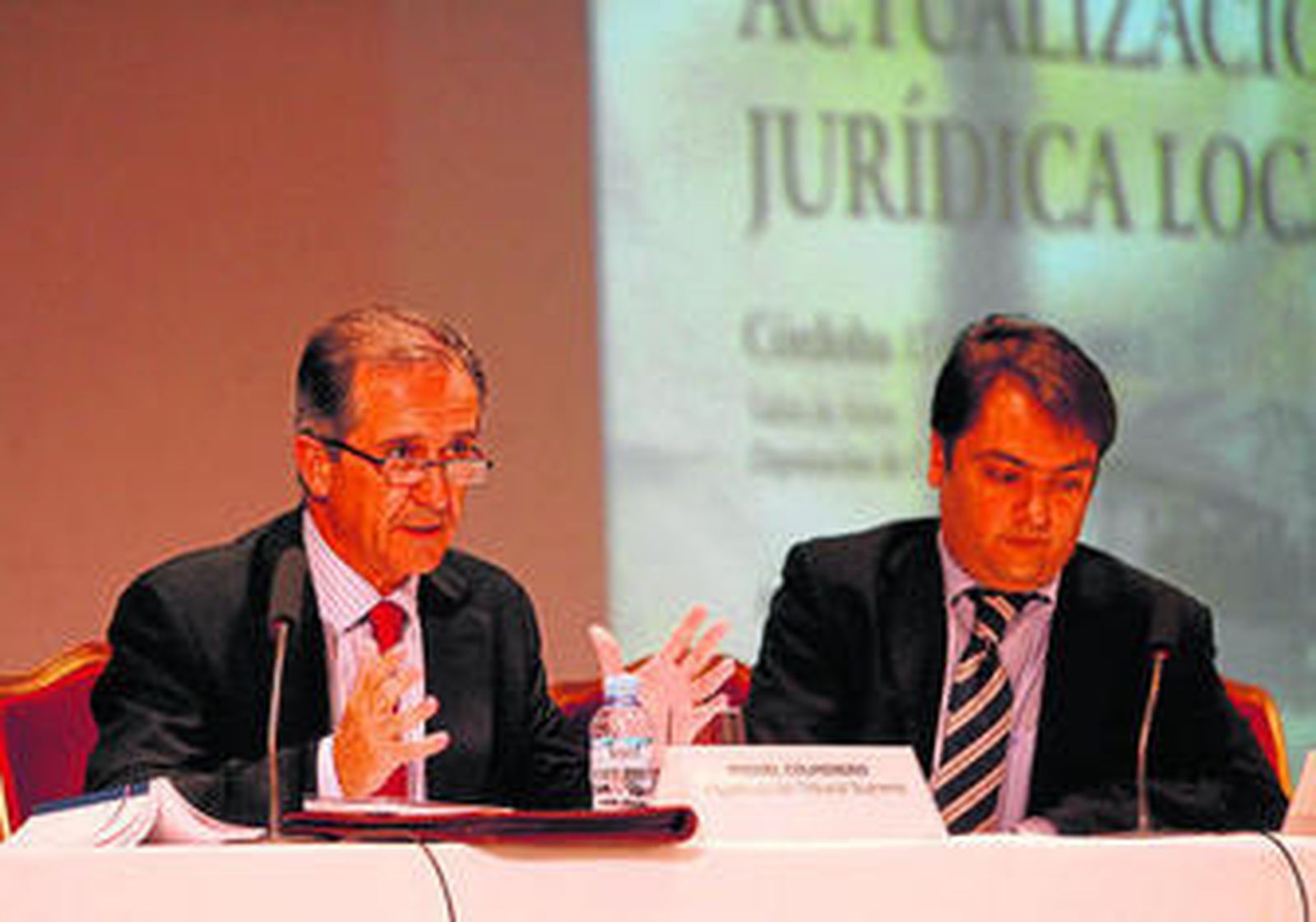 El magistrado Colmenero Menéndez de Luarca, en un momento de su ponencia.