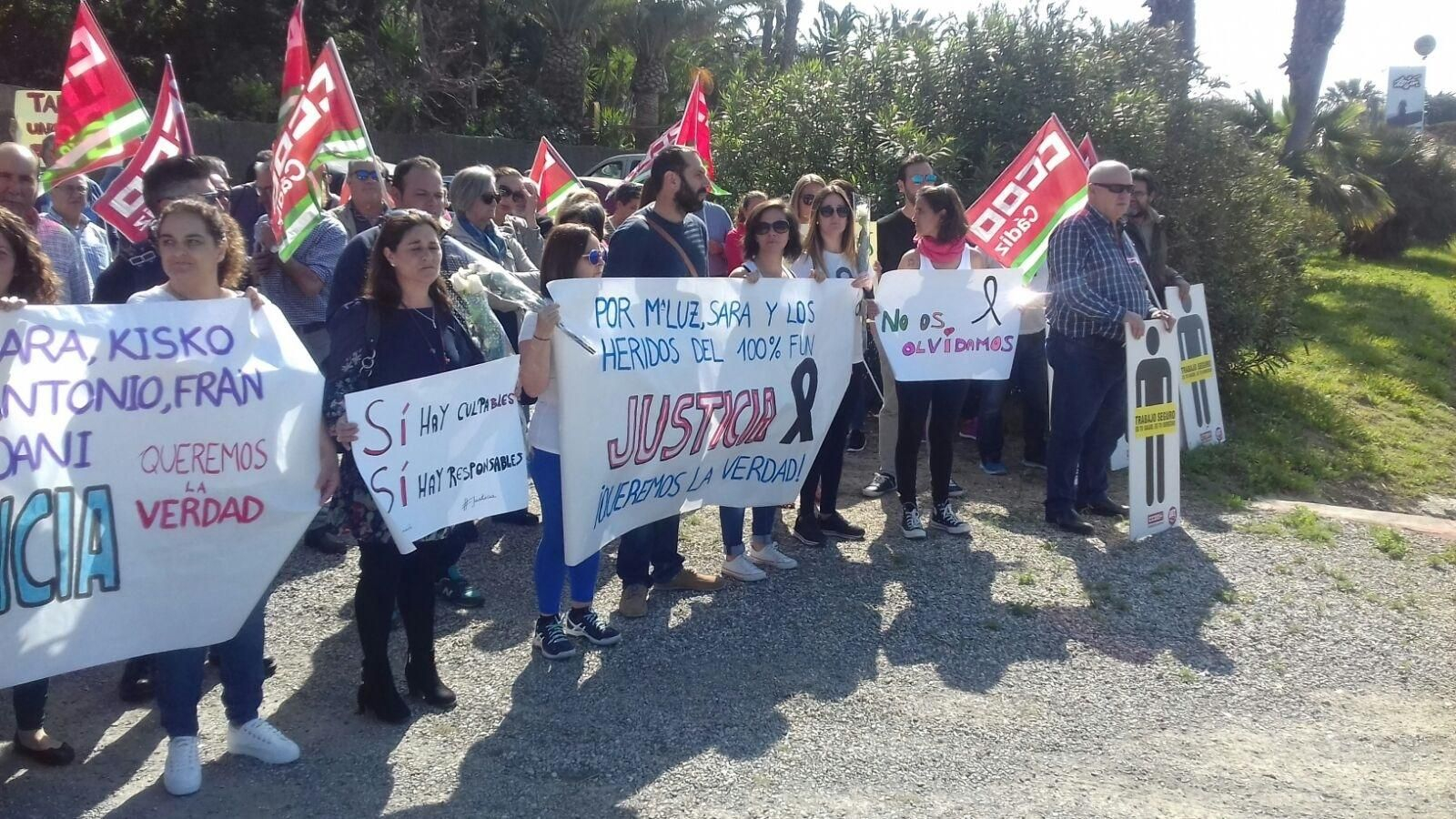 Una concentración de apoyo a los afectados por el transformador, el año pasado.