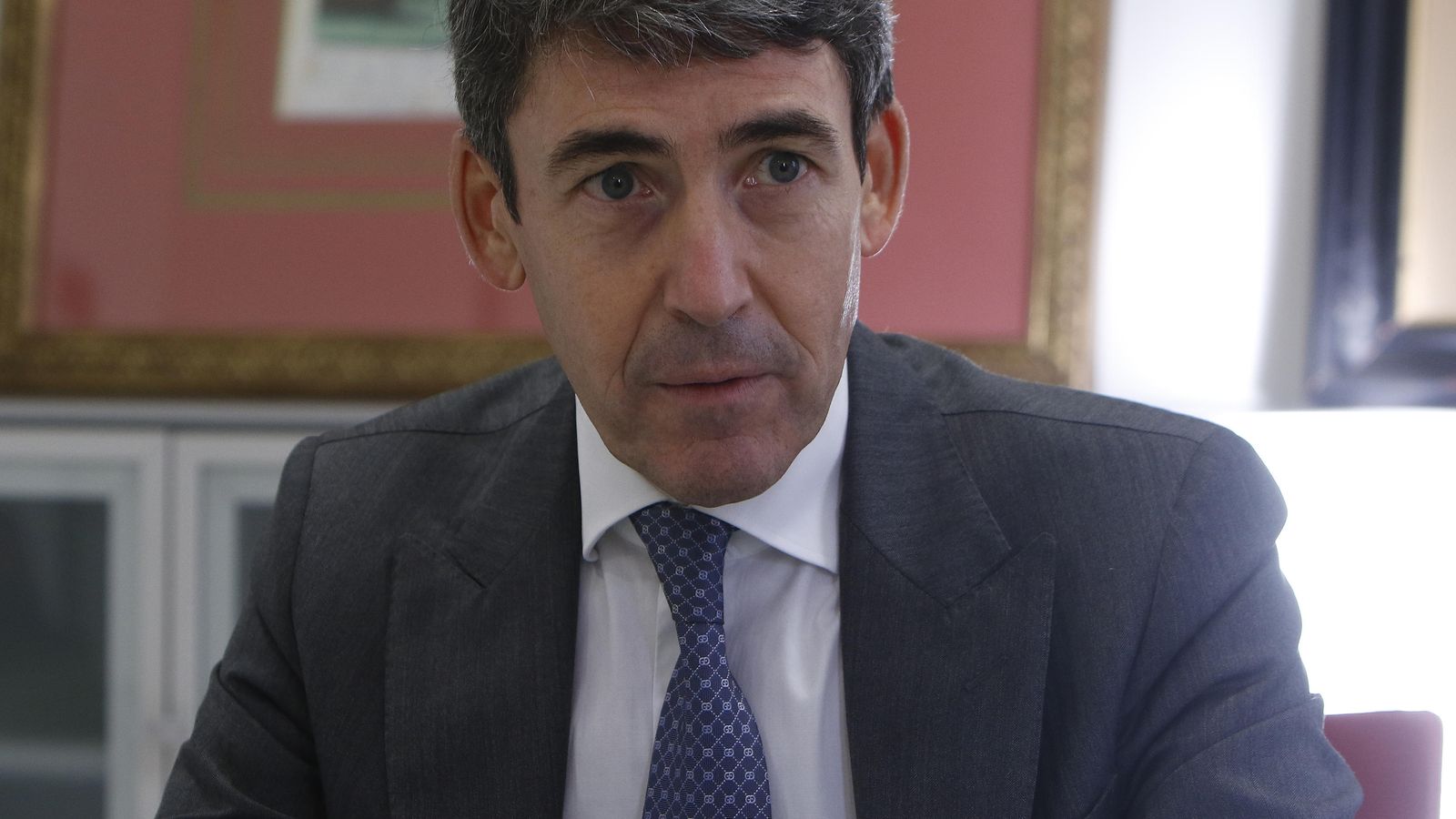 Domingo Mirón, en otro momento de la entrevista.