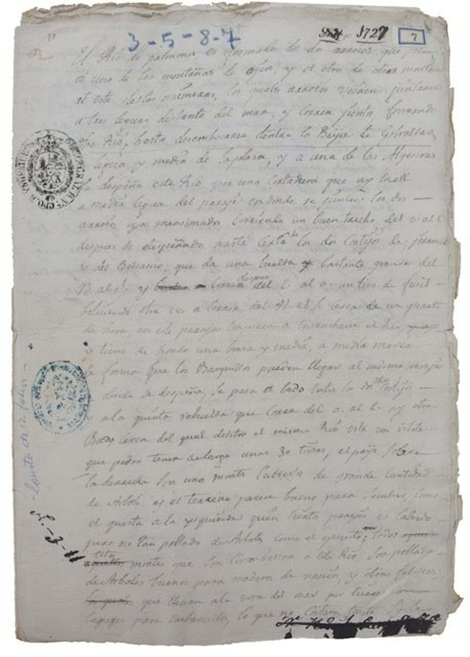 Reproducción de la primera página del documento. Archivo General e Histórico de Defensa. Madrid.