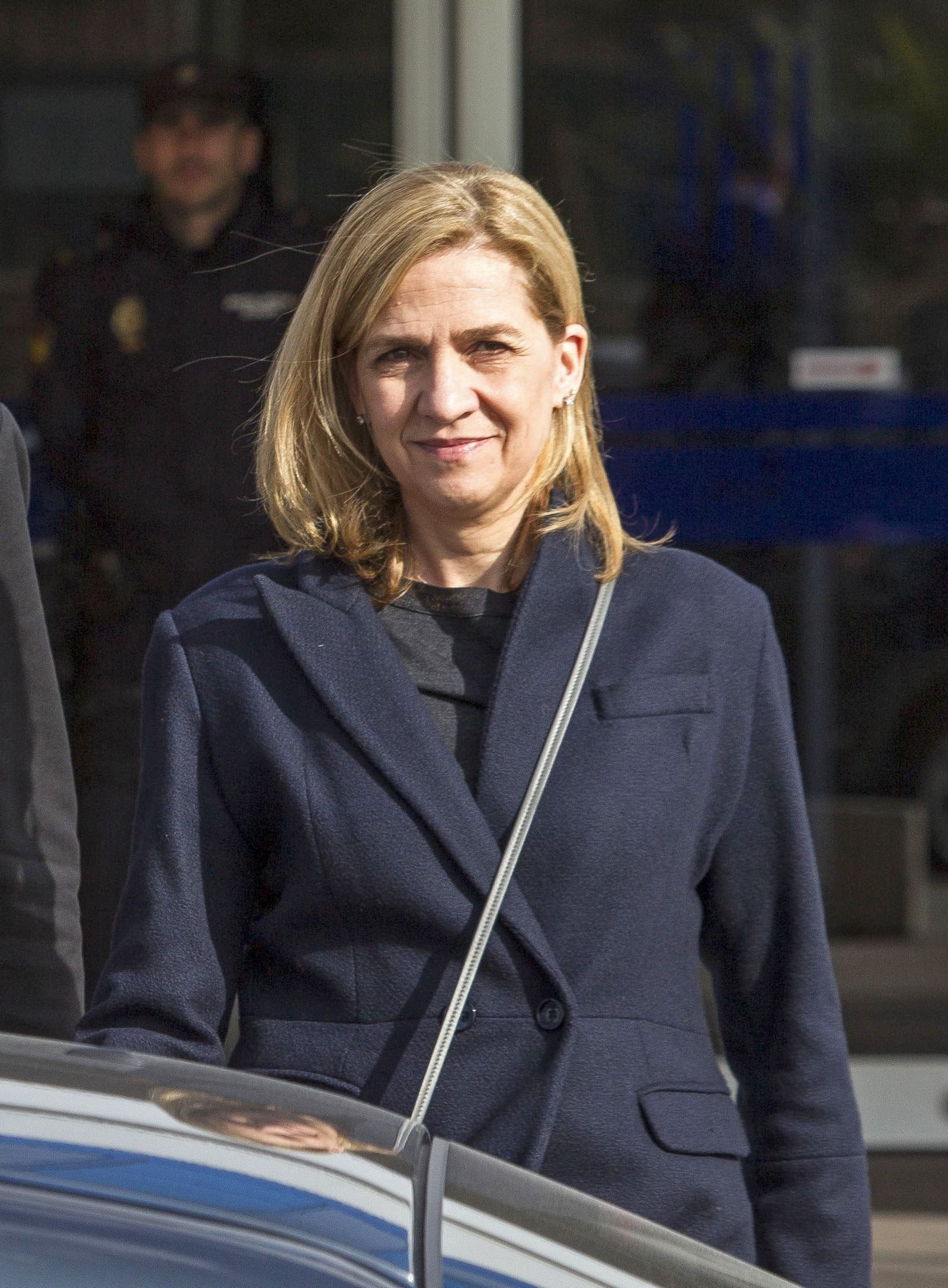 La infanta Cristina, a la salida de la Audiencia de Palma.