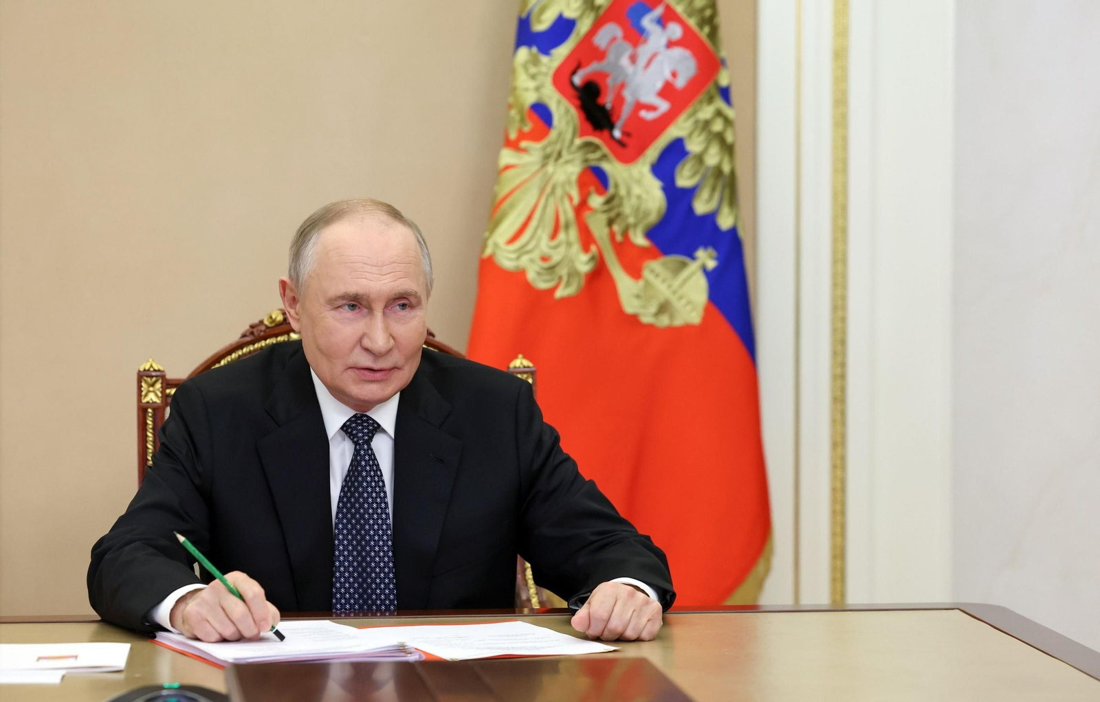 El presidente de Rusia, Vladimir Putin, en un reciente encuentro en el Kremlin.