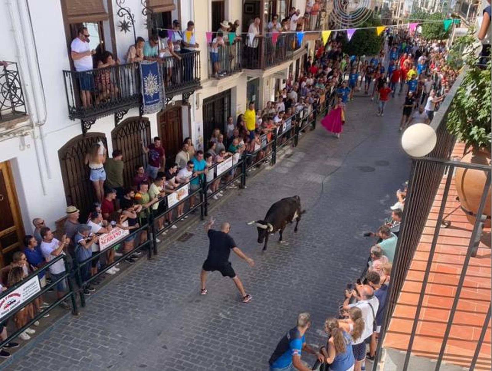 Un momento de la suelta en Carcabuey.