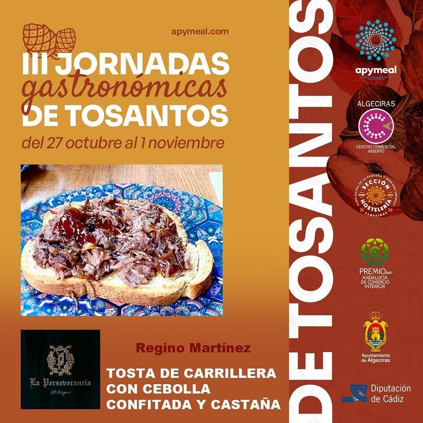 La Perseverancia - Tosta de carrillera con cebolla confitada y castaña