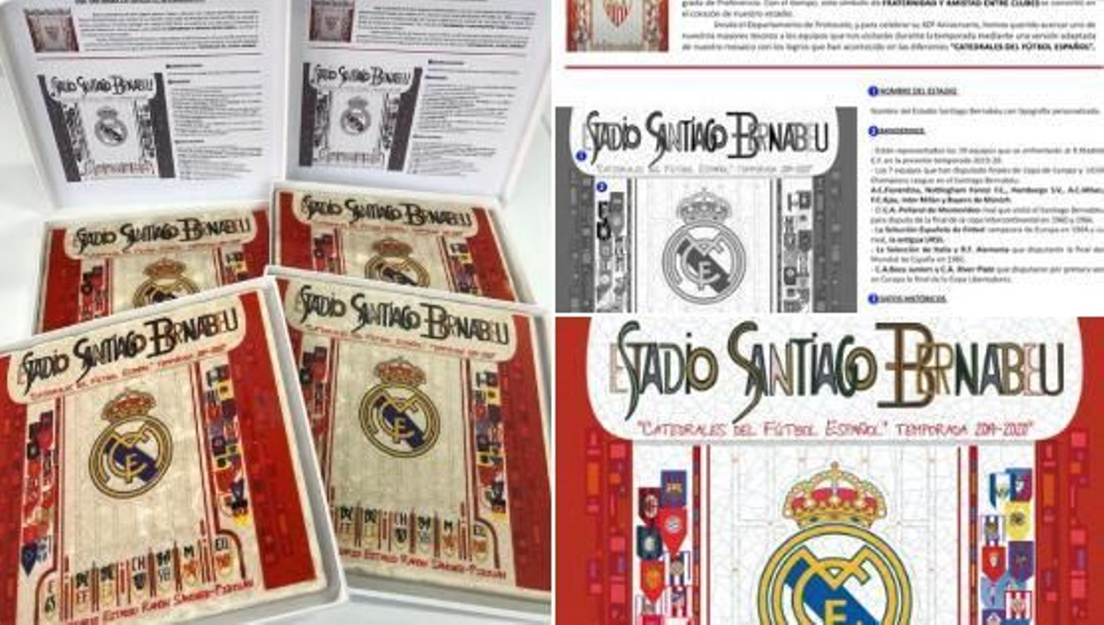 Imagen de la cerámica que ha regalado el Sevilla al Madrid tras el almuerzo oficial.