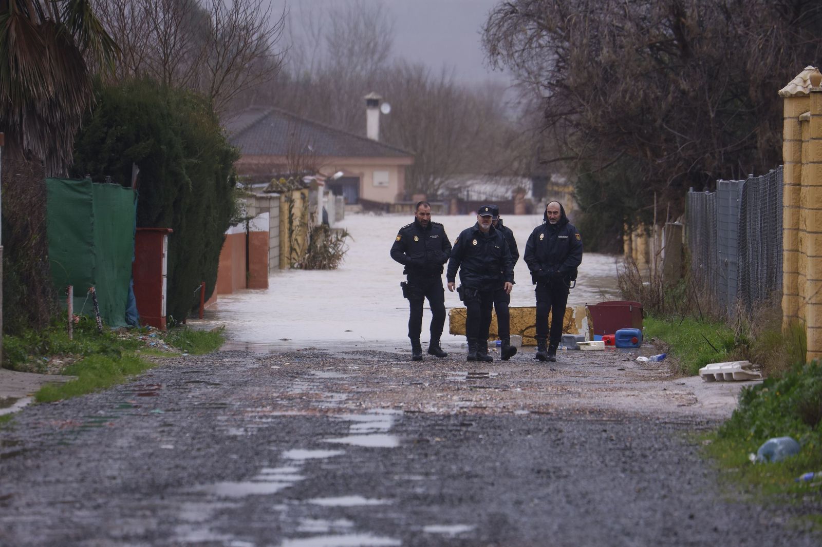 Los vecinos de Guadalvalle desalojan sus parcelas por la crecida del Guadalquivir, en imágenes