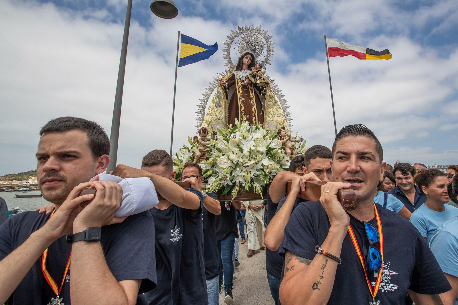 La procesión del Carmen de Gallineras, en imágenes