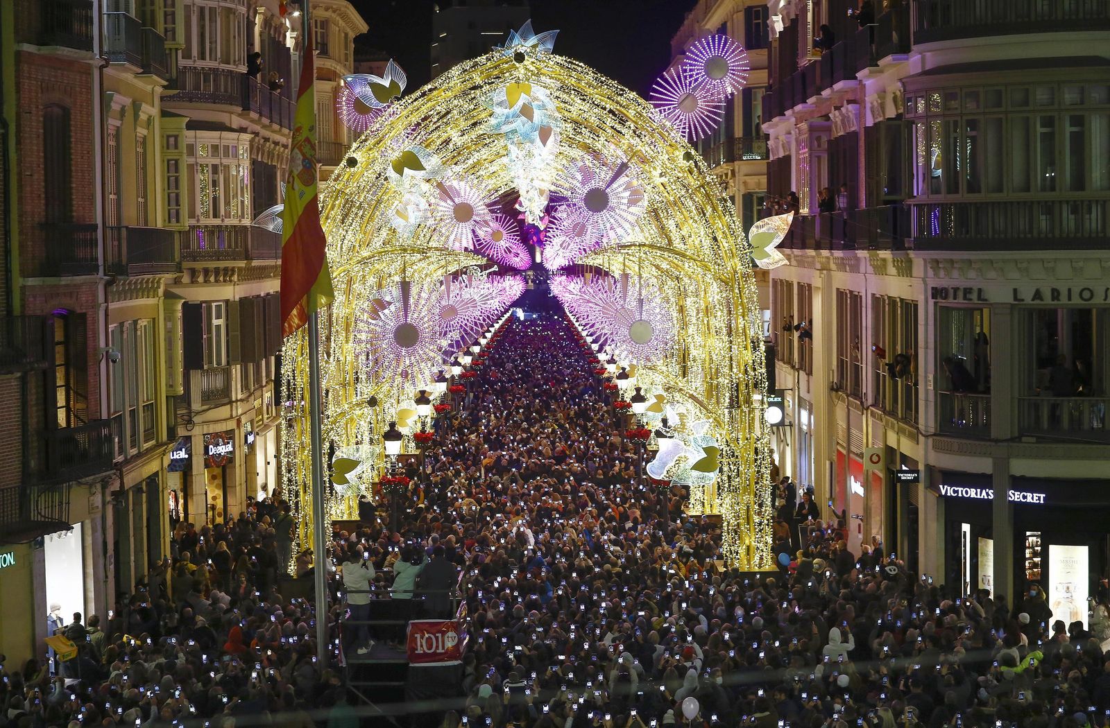 Las luces de Navidad vuelven a brillar en Málaga