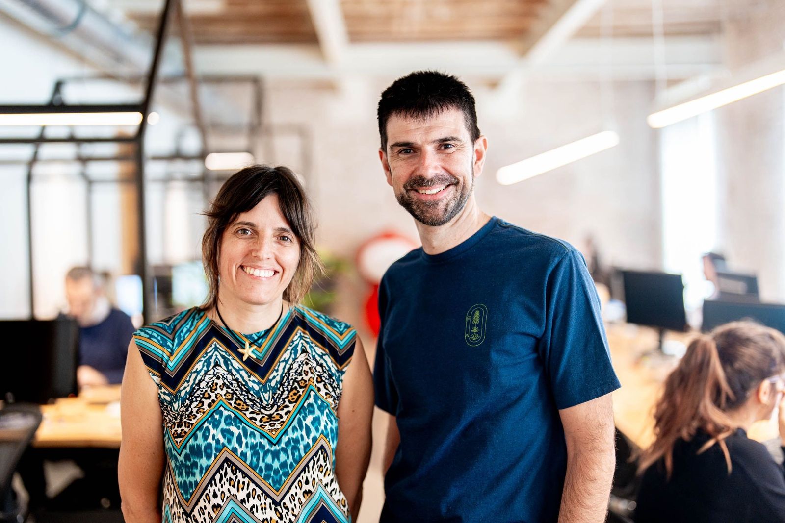 La fundadora de Optopus, Silvia Aguilar, y el consejero delegado de Viko, Rubén Ferreiro.