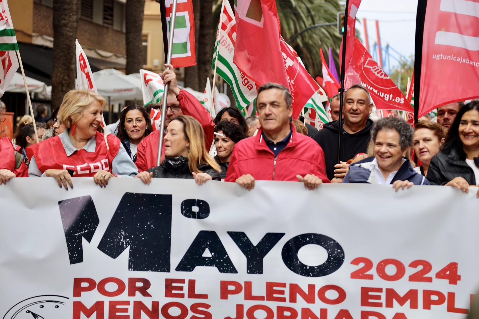 La manifestación del 1 de mayo en Málaga, en fotos