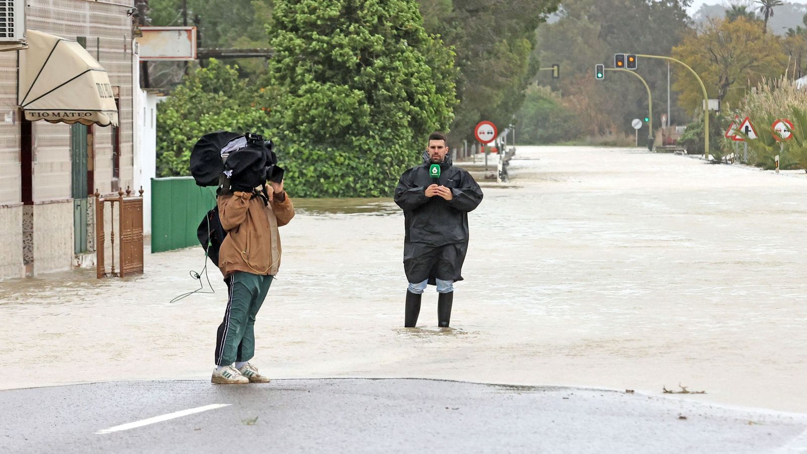 Imágenes del paseo rural por Jerez en el estreno de la borrasca Marta