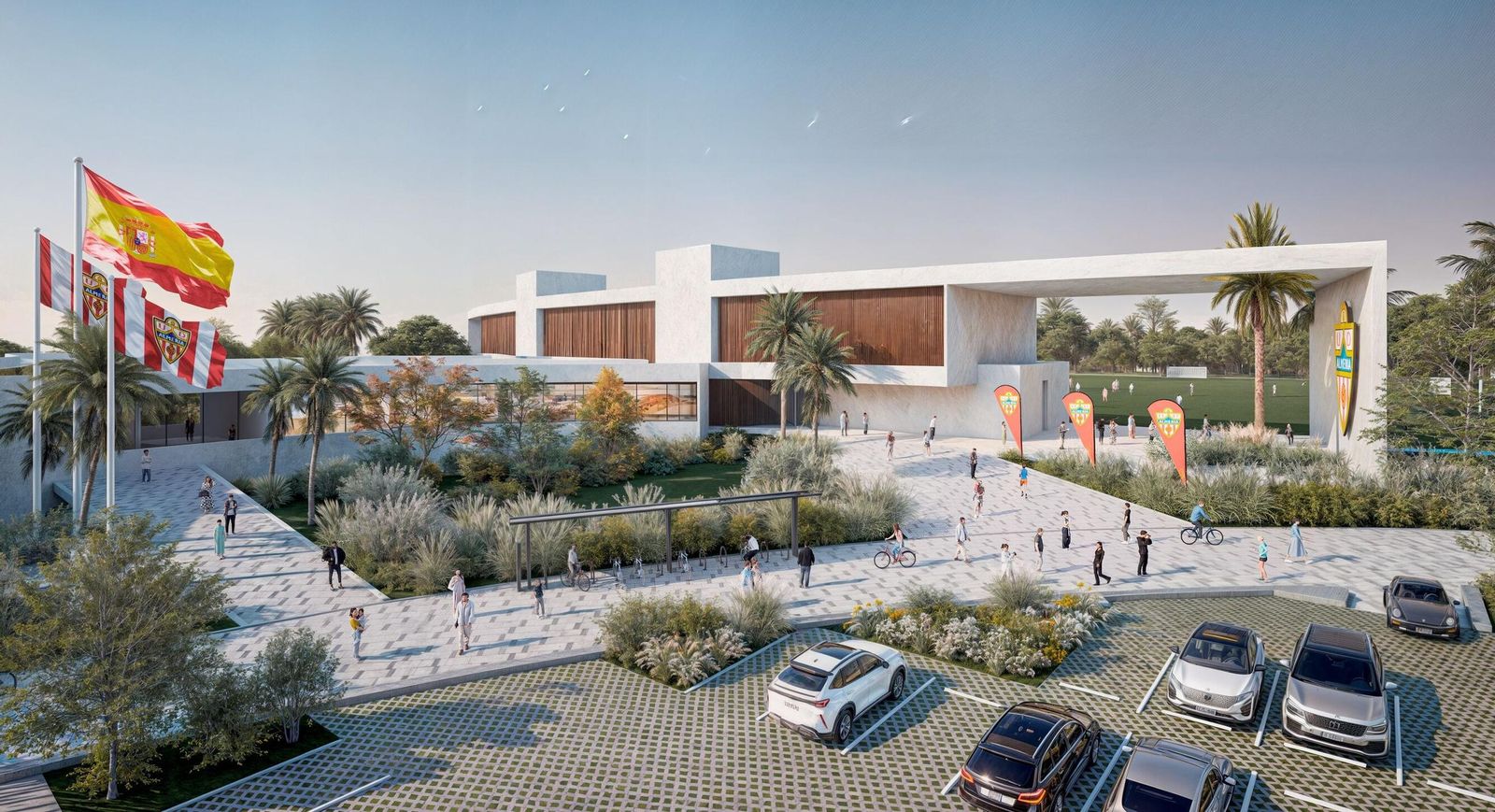 Maqueta virtual de la futura Ciudad Deportiva proyectada por la U.D. Almería.