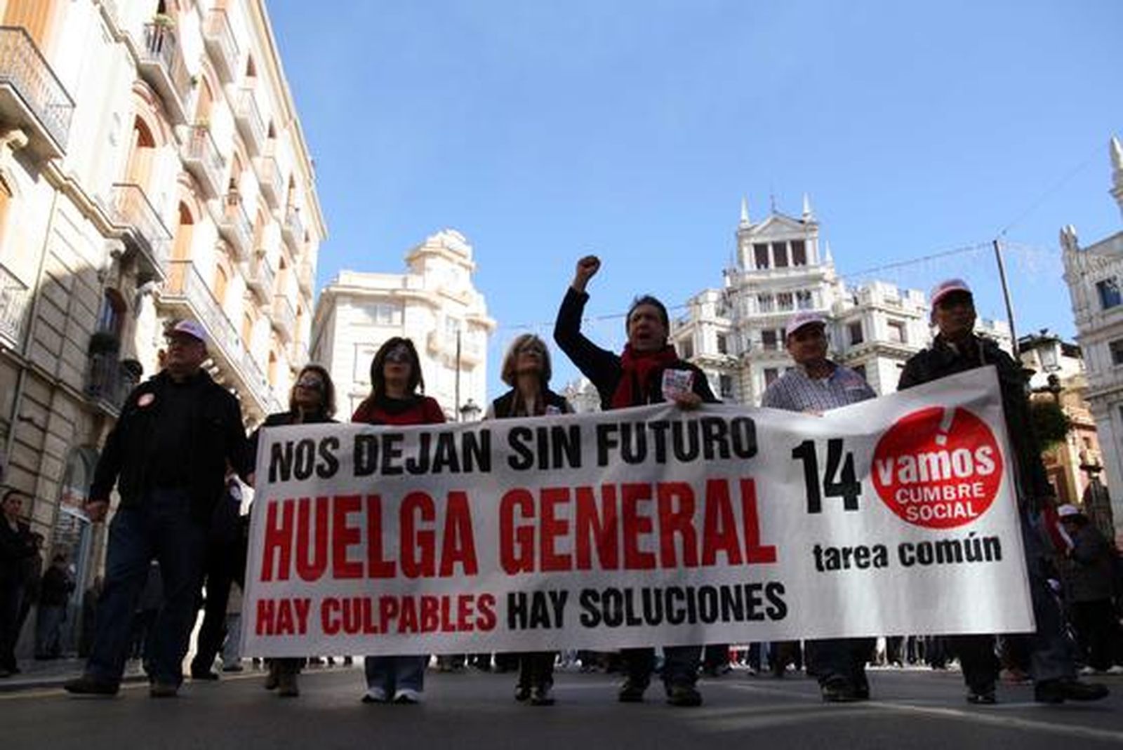 Las imágenes de la huelga general en Granada