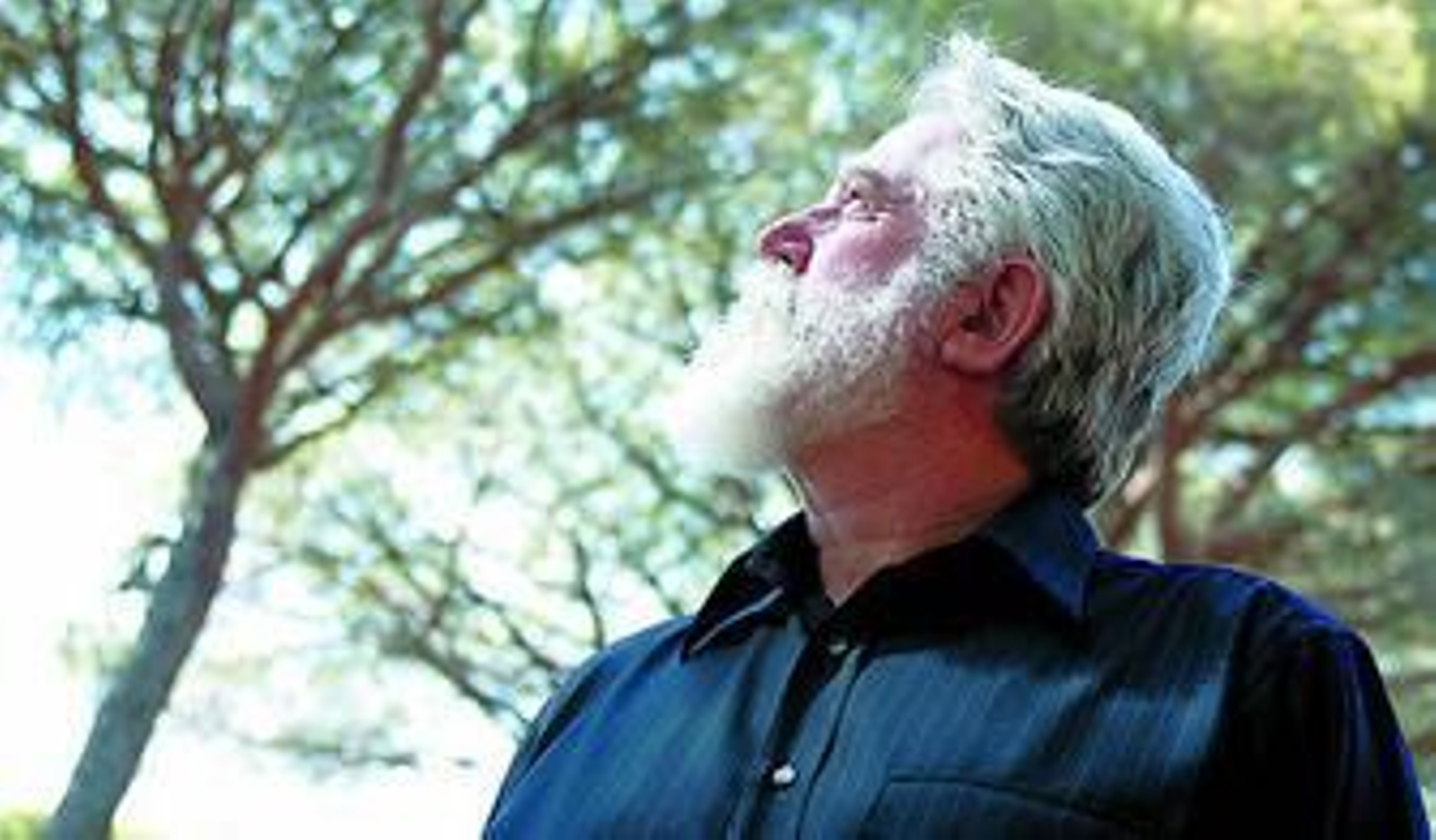 James Turrell en el bosque donde ha instalado su proyecto, en la Dehesa Montenmedio.